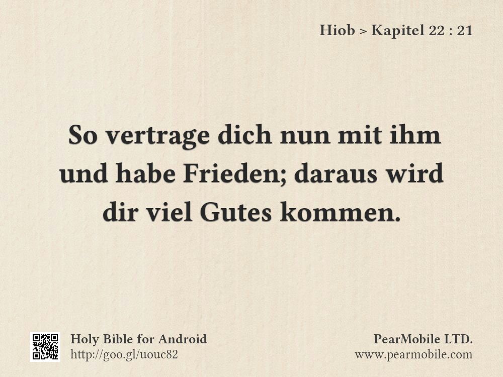 Hiob, Kapitel 22:21
